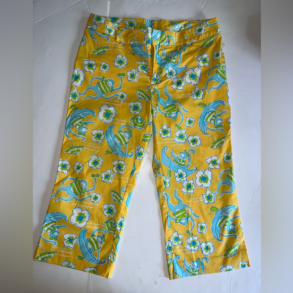 Lilly Pulitzer Capris Les Monkey Print Size 4